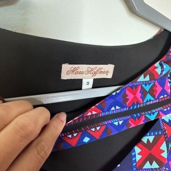 Mara Hoffman Front Cutout Dress in Rider Black Size 0 Pre-owned - Picture 5 of 12